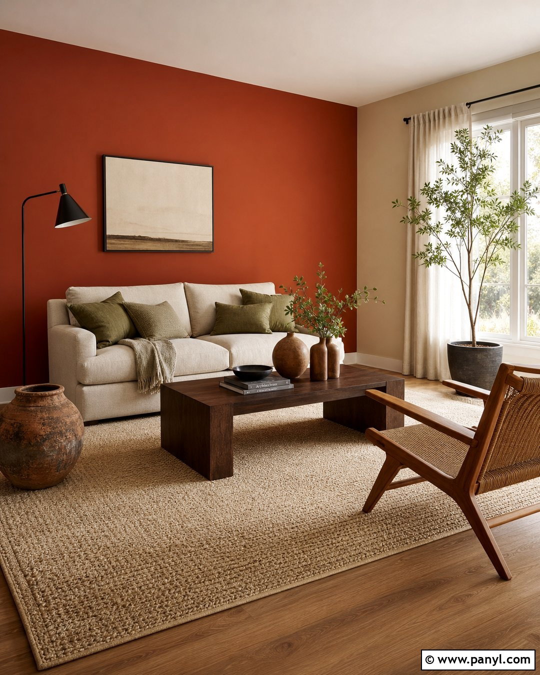 Burnt Sienna Accent Wall - 30 accent wall paint colors