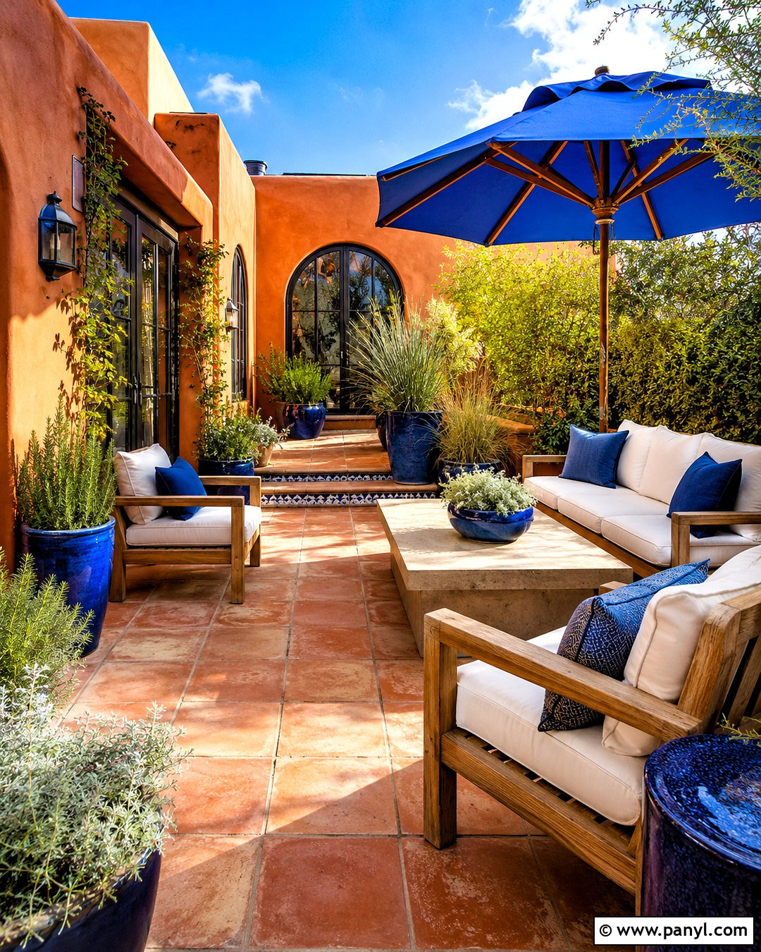 Burnt Sienna And Cobalt Blue Patio - 20 burnt sienna color palette ideas
