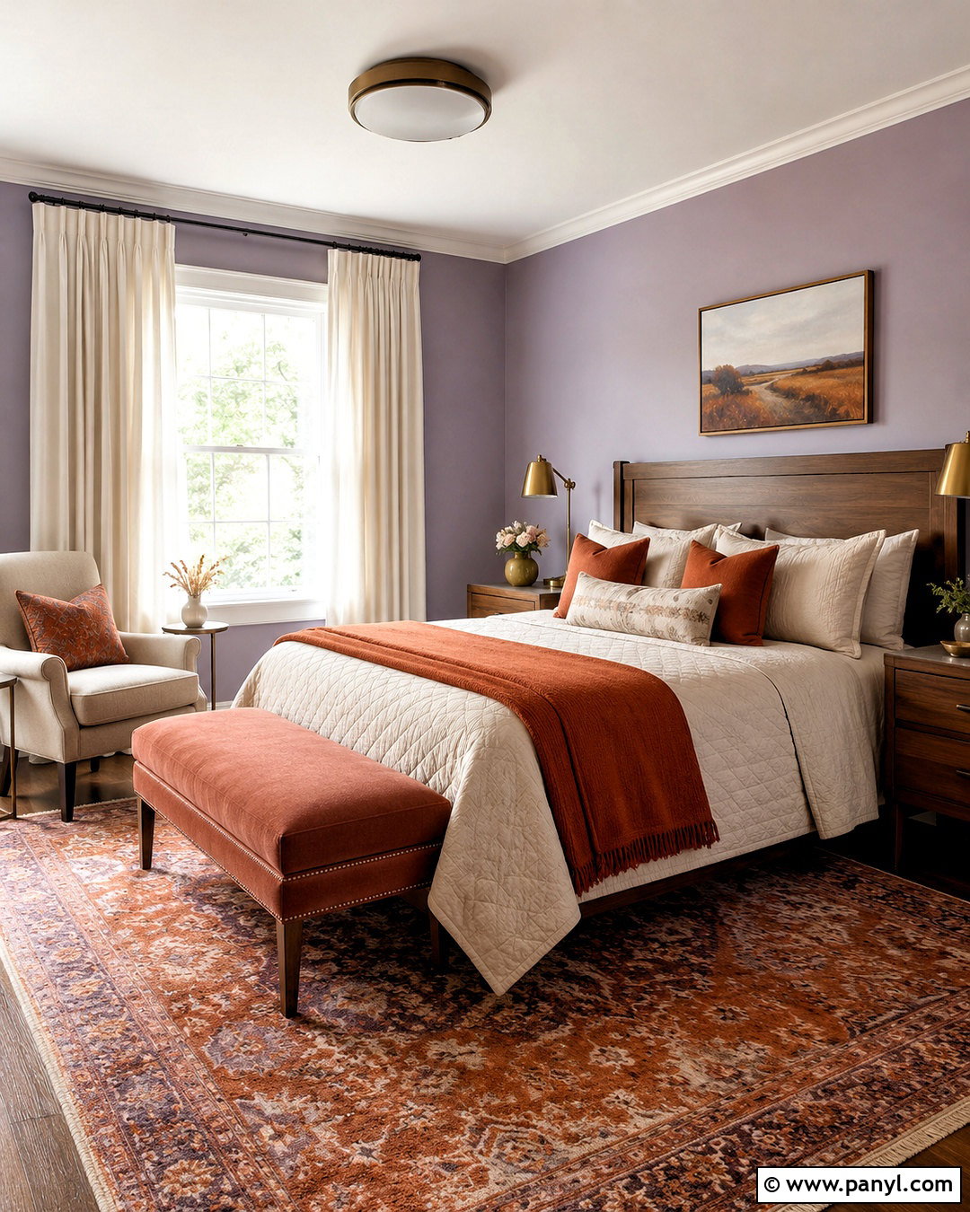 Burnt Sienna And Lavender Guest Room - 20 burnt sienna color palette ideas