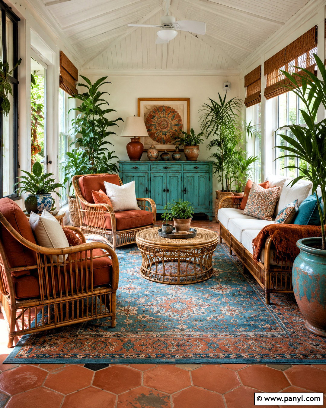 Burnt Sienna And Turquoise Sunroom - 20 burnt sienna color palette ideas