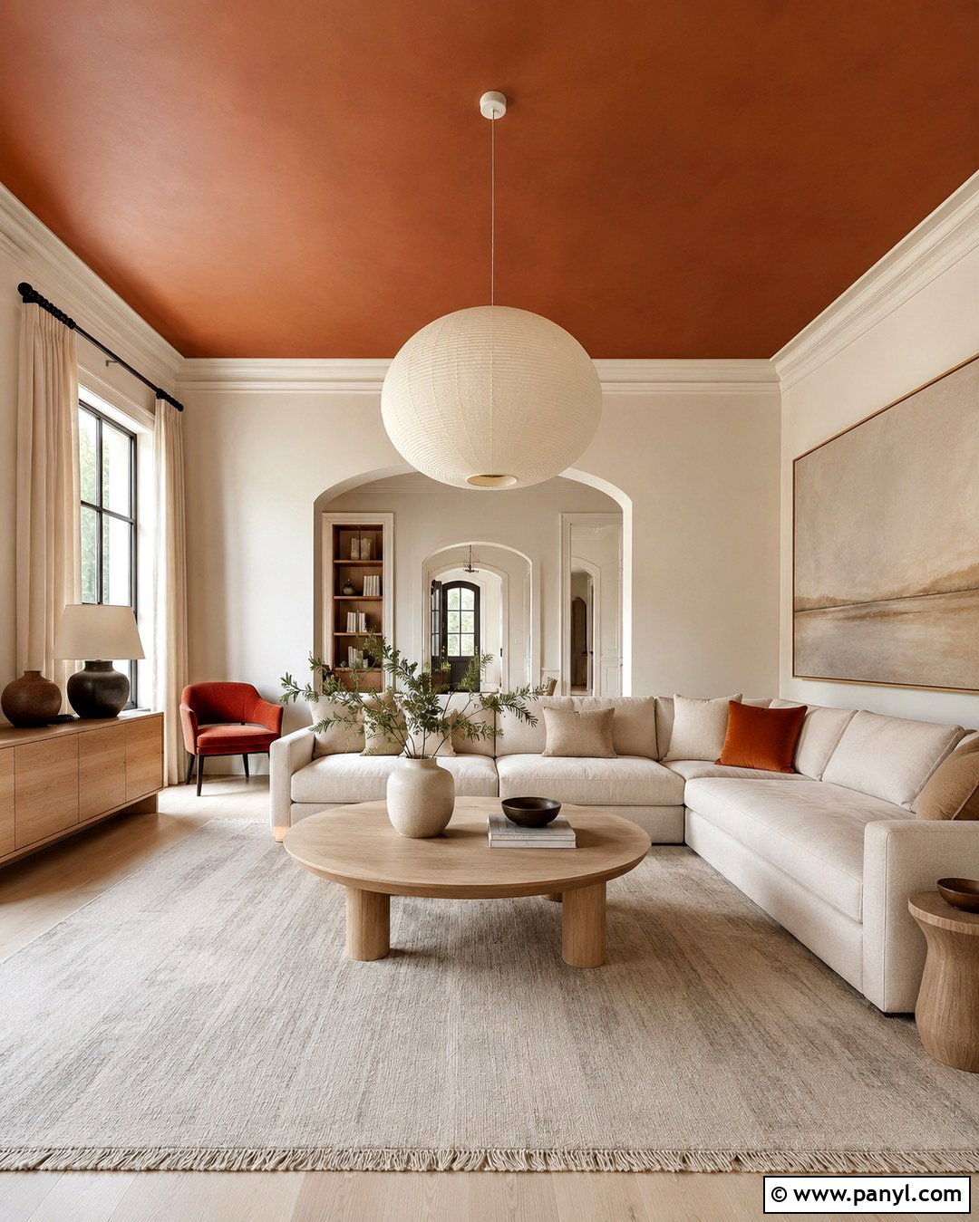 Burnt Sienna Ceiling With Neutral Walls - 20 burnt sienna wall paint ideas
