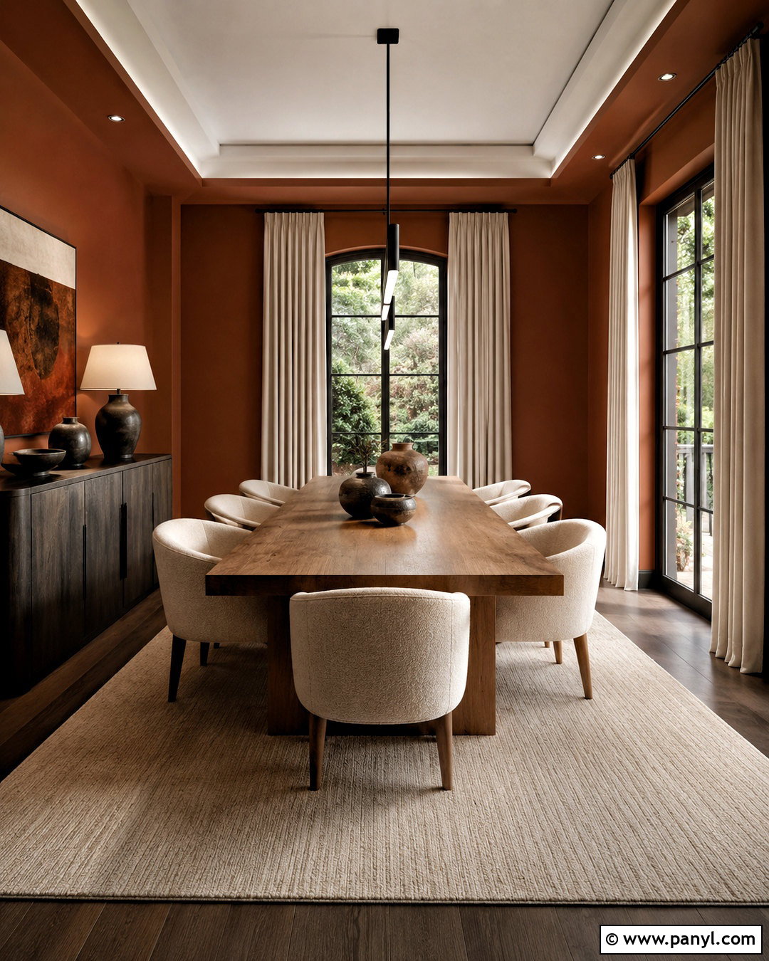 Burnt Sienna Dining Room Walls - 20 Warm Earthy Tone Walls