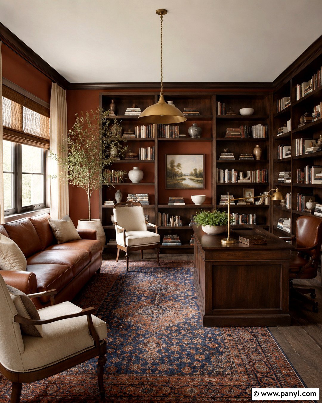 Burnt Sienna Mediterranean Wall Color - 20 Mediterranean Wall Colors