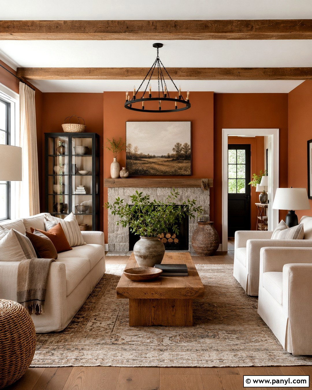 Burnt Sienna Modern Farmhouse Walls - 20 burnt sienna walls