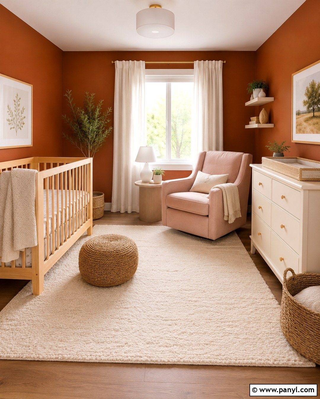 Burnt Sienna Nursery Walls With Soft Blush - 20 burnt sienna walls