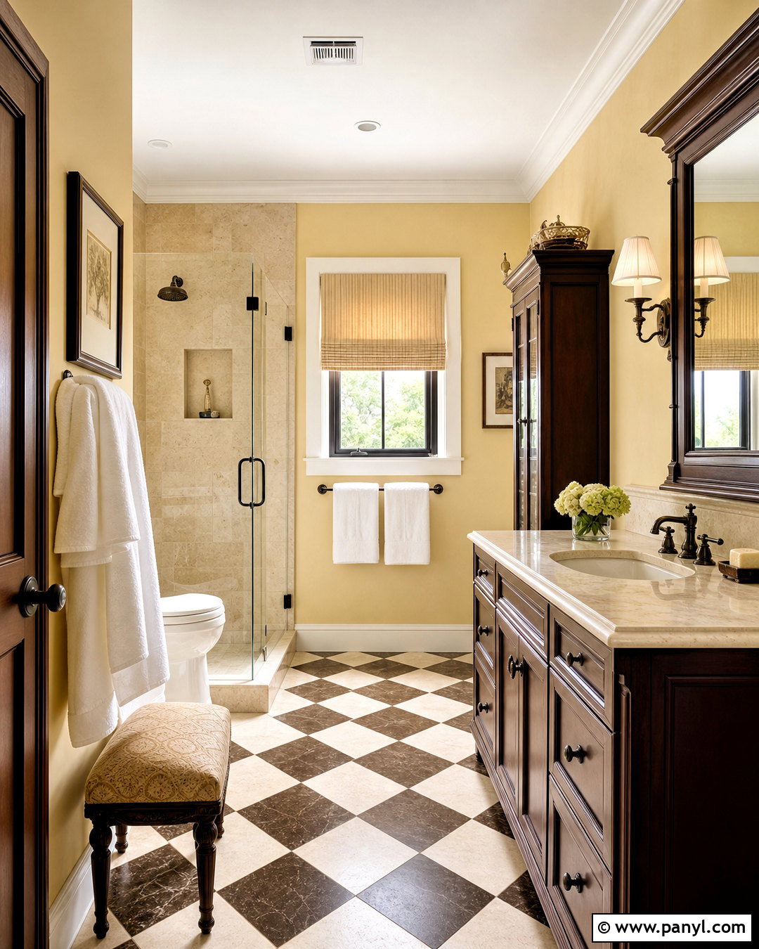Butter Yellow And Chocolate Brown Bathroom - 20 butter yellow bathroom ideas