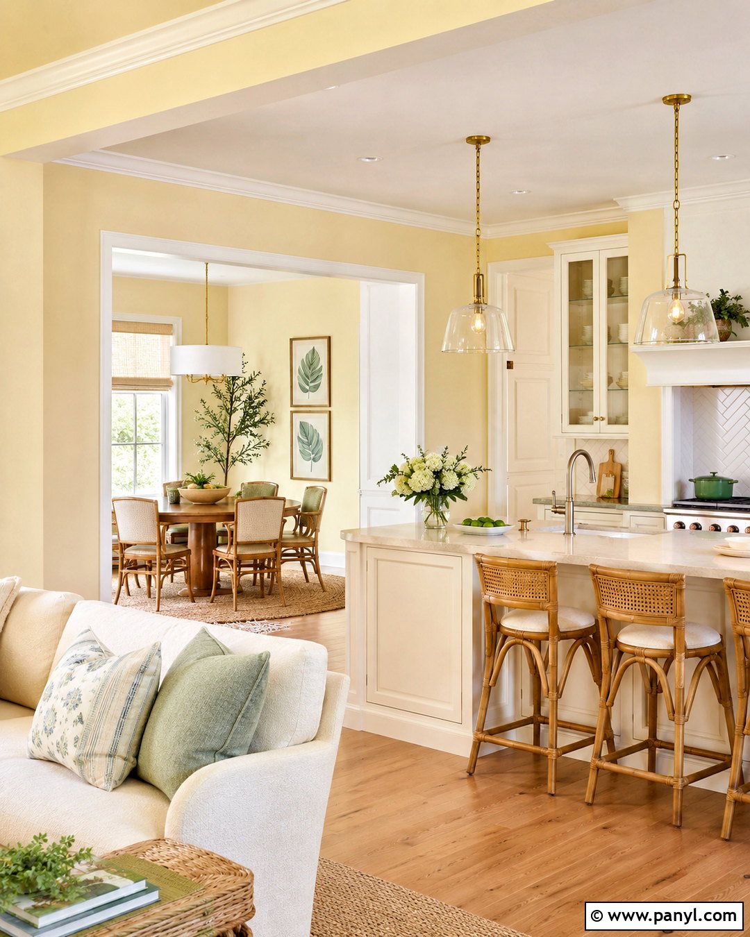 Butter Yellow And Cream Paint Color Scheme - 20 paint color schemes for home ideas