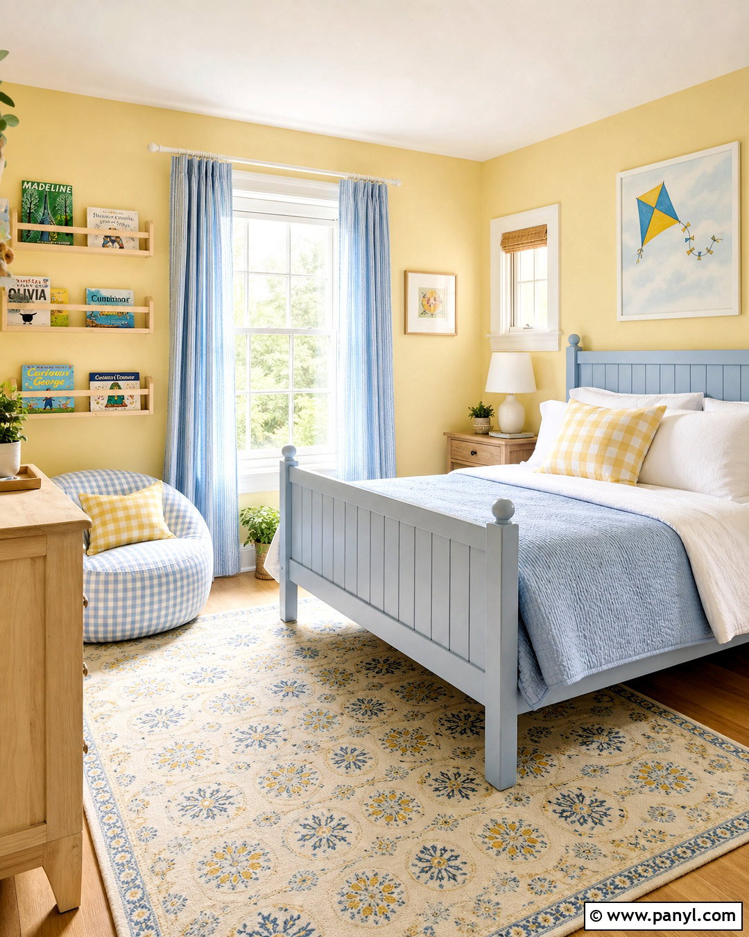 Butter Yellow And Pale Blue Kids Room - 20 kids room color schemes