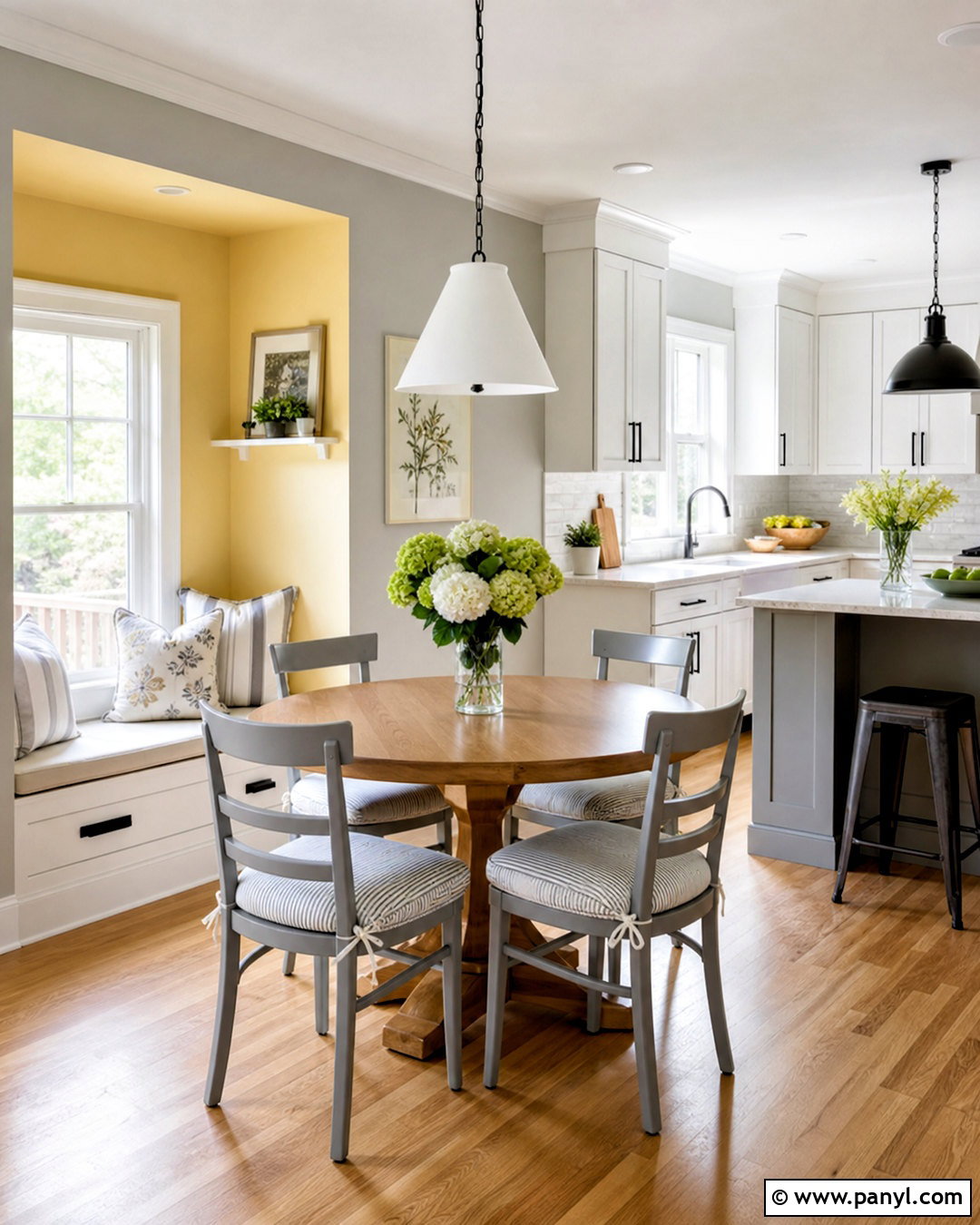 Butter Yellow And Soft Gray Wall Colour Combination - 20 wall colour combinations