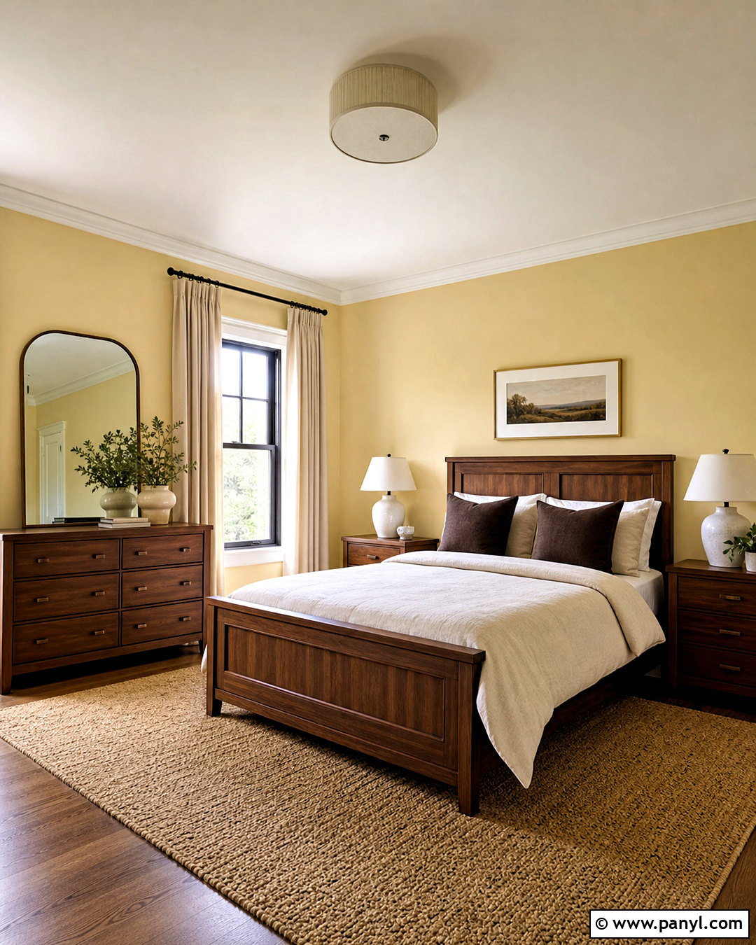Butter Yellow And Walnut Bedroom - 20 butter yellow bedroom ideas