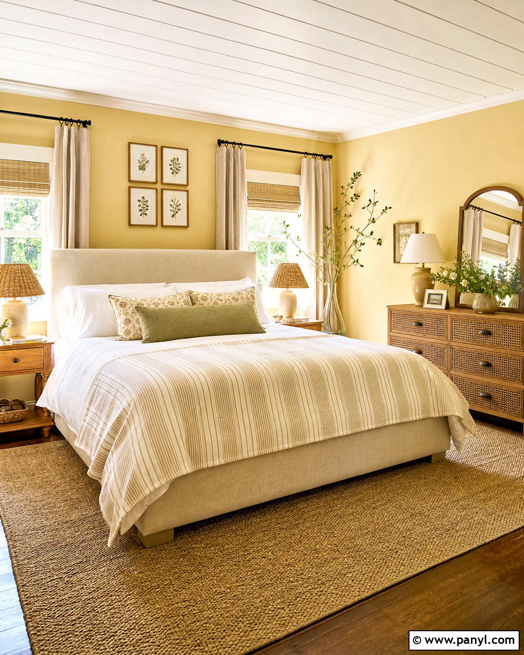 Butter Yellow And Warm Beige Bedroom - 20 aesthetic room color ideas bedroom ideas