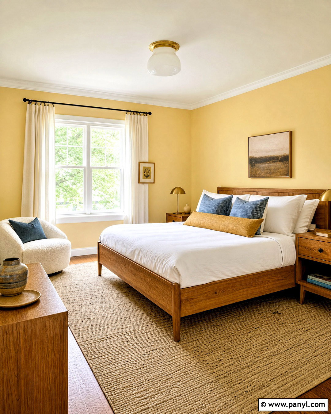 Butter Yellow And Warm White Room - 20 aesthetic room colour ideas
