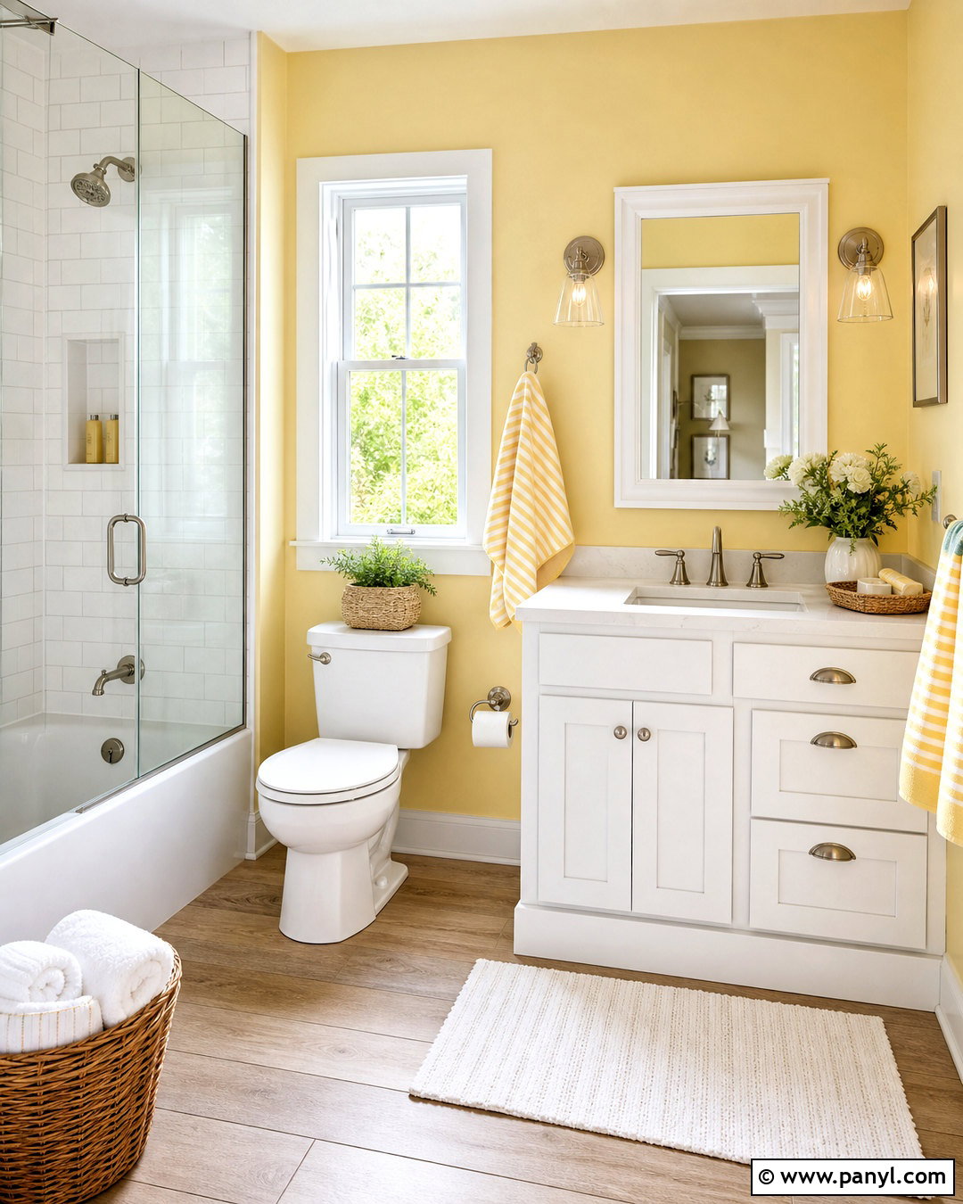 Butter Yellow And White Bathroom - 20 bathroom color palette ideas