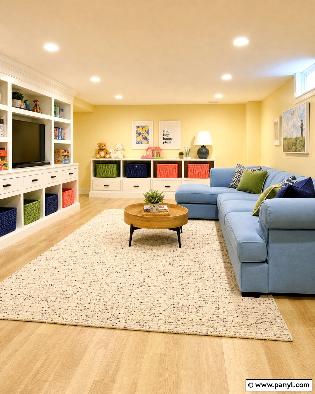 Butter Yellow Basement Playroom - 20 basement colors ideas
