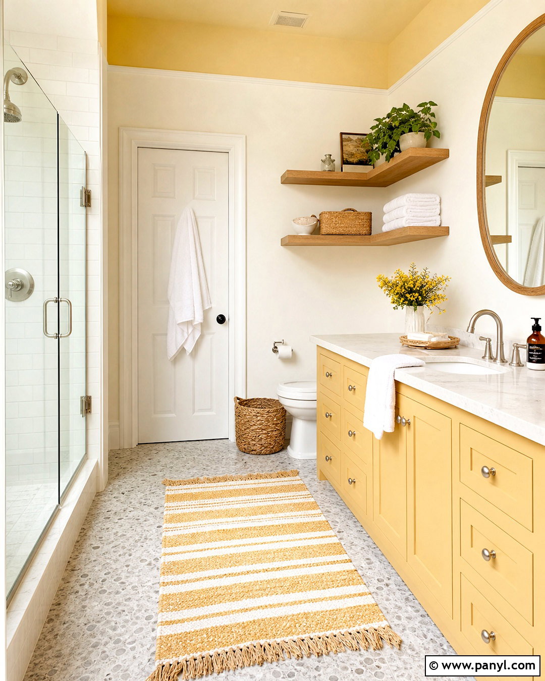 Butter Yellow Bathroom Cabinets - 20 bathroom cabinet color ideas