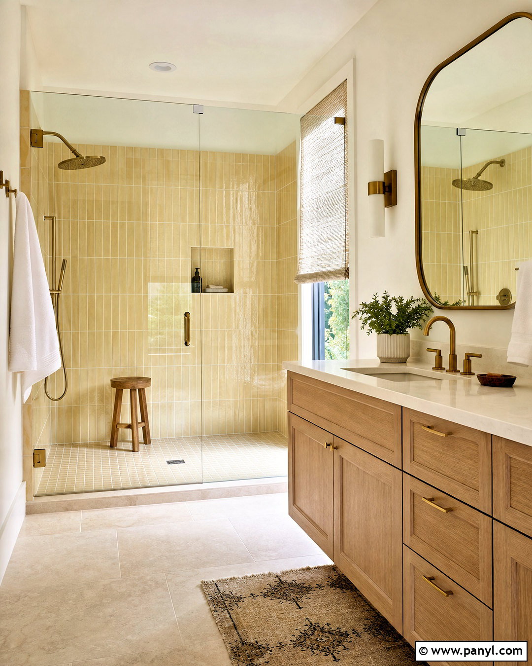 Butter Yellow Bathroom Tile Shower - 20 butter yellow bathroom ideas