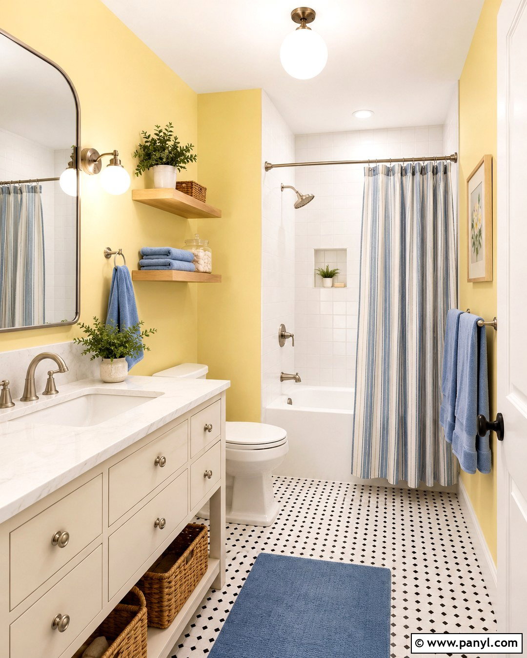 Butter Yellow Bathroom Walls - 20 Fun Bathroom Wall Colors