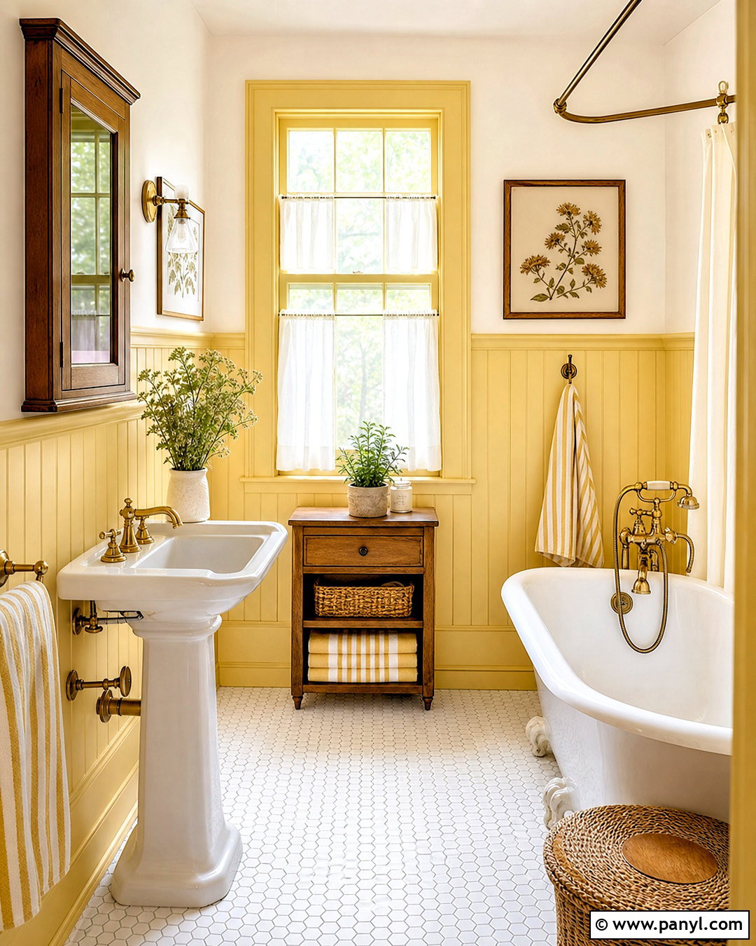 Butter Yellow Bathroom With Beadboard - 20 butter yellow bathroom ideas