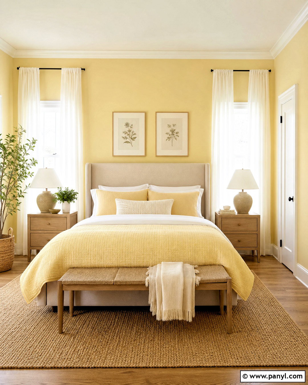 Butter Yellow Bedroom - 20 yellow bedroom aesthetic ideas