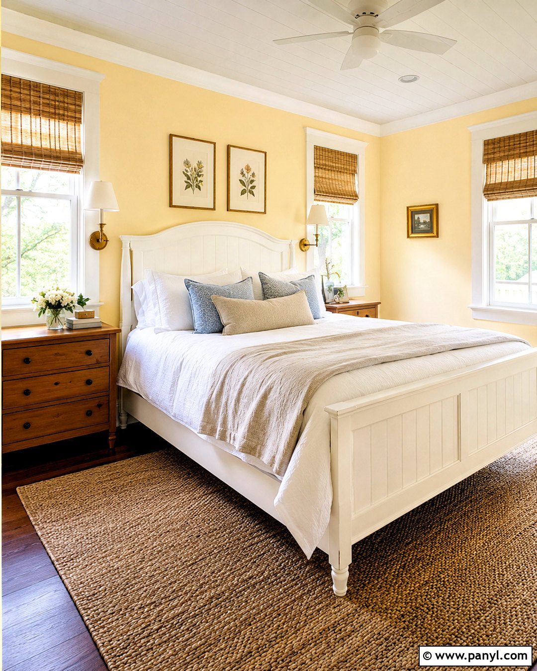 Butter Yellow Bedroom Walls - 35 Wall Paint Bedroom Ideas
