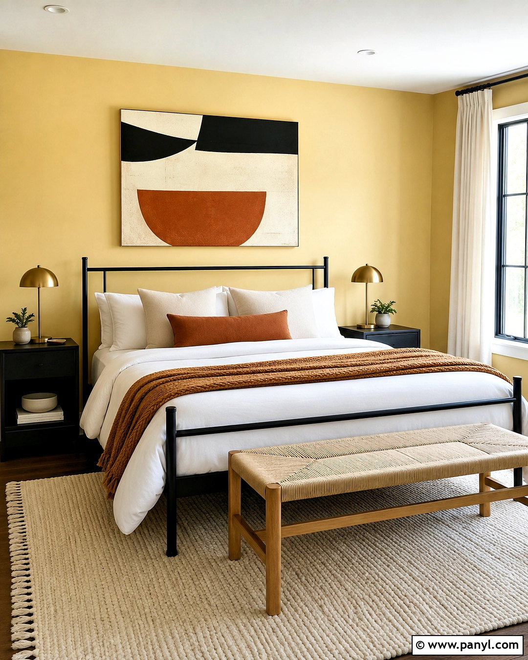 Butter Yellow Bedroom Walls With Black Furniture - 40 butter yellow walls