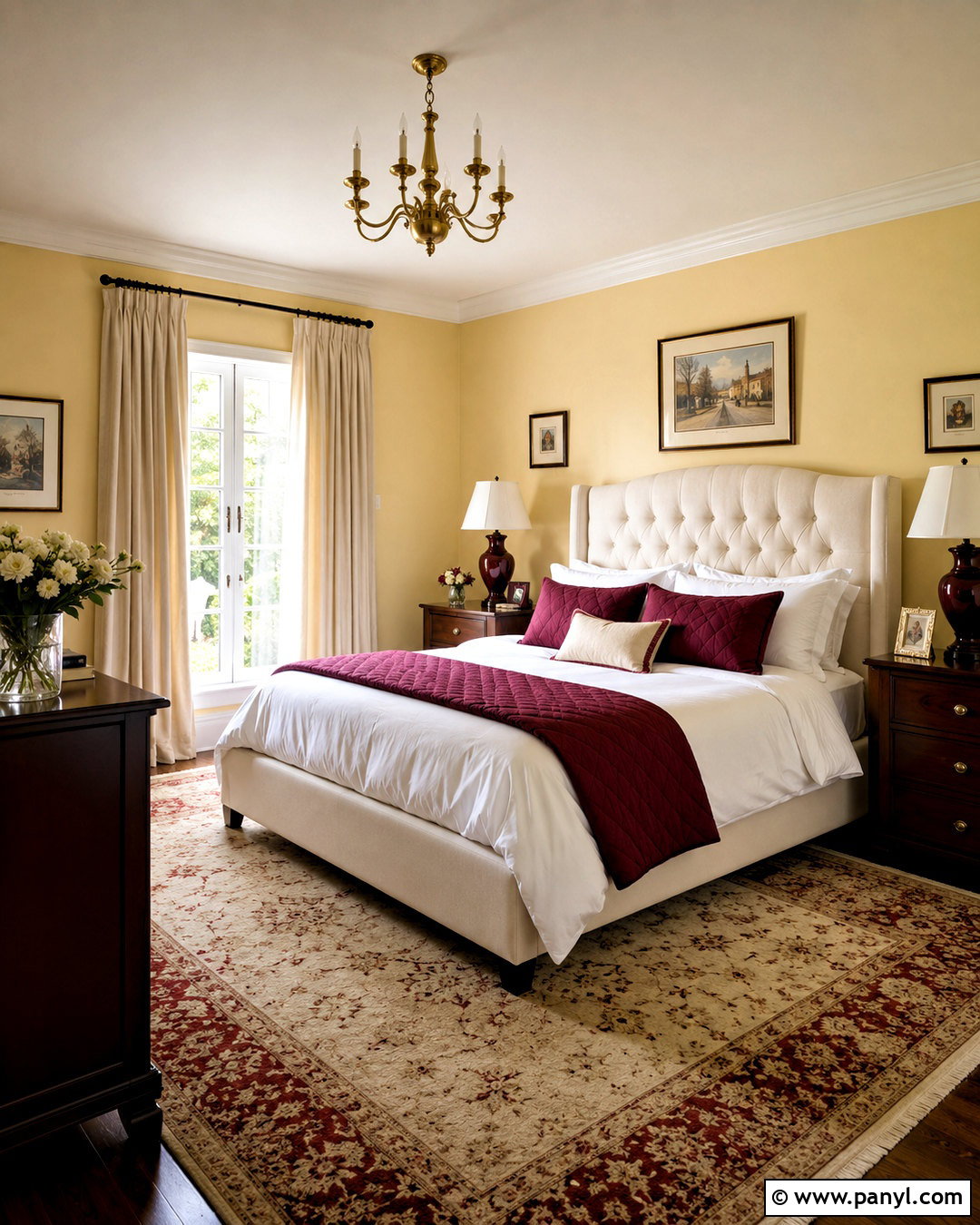 Butter Yellow Bedroom Walls With Burgundy Accents - 40 butter yellow walls