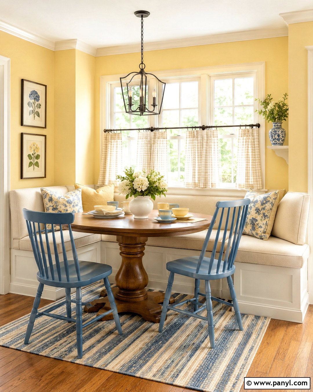 Butter Yellow Breakfast Nook - 20 best paint colors for interior ideas