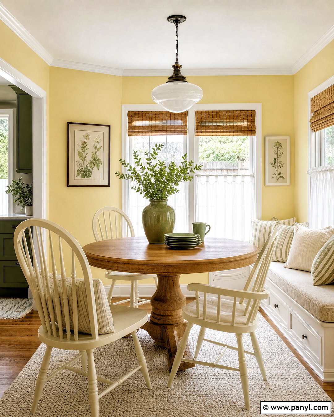 Butter Yellow Breakfast Room - 20 light room color ideas