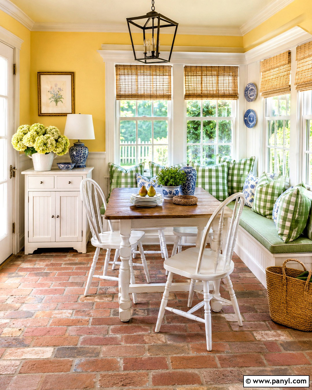 Butter Yellow Cottage Breakfast Room - 20 cottage paint colors interior ideas
