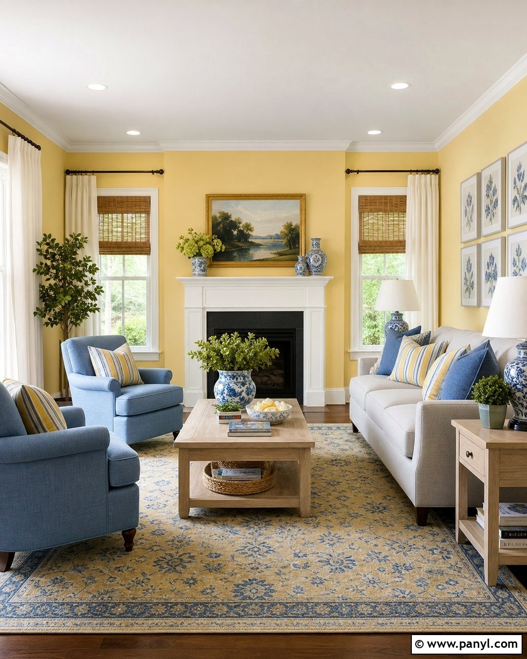 Butter Yellow Drawing Room Wall Colour - 30 drawing room wall colour ideas