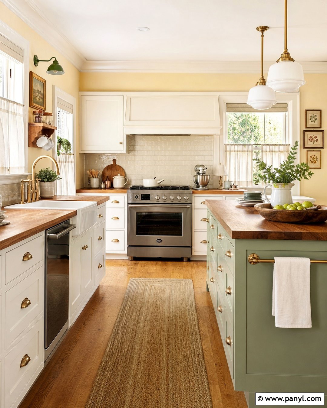 Butter Yellow Farmhouse Kitchen Walls - 30 Farmhouse Kitchen Wall Colors
