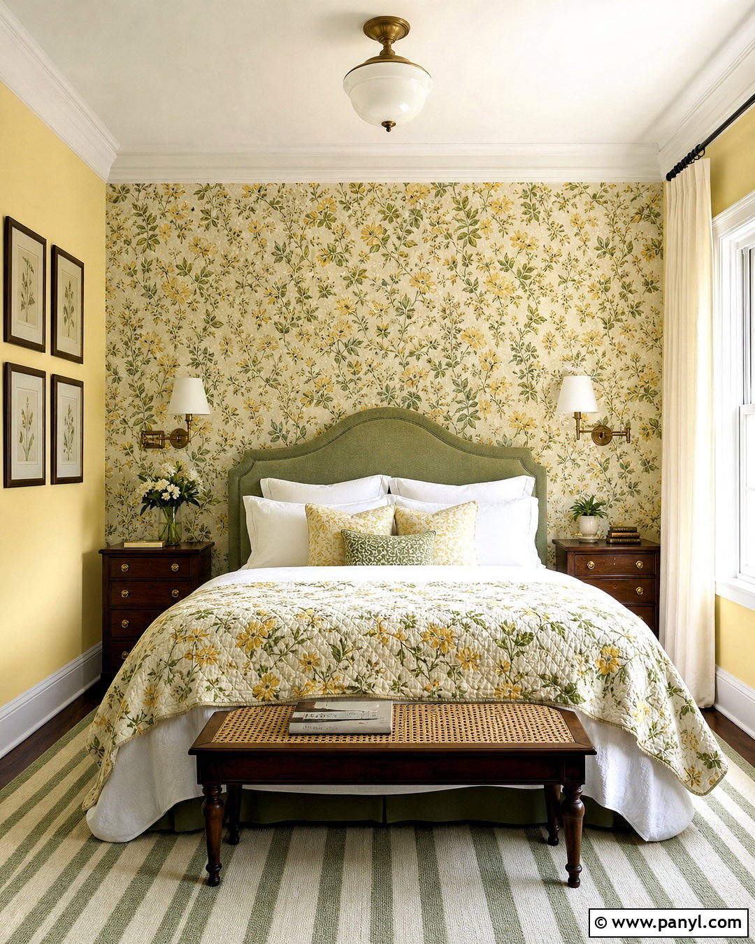 Butter Yellow Floral Bedroom - 20 butter yellow bedroom ideas