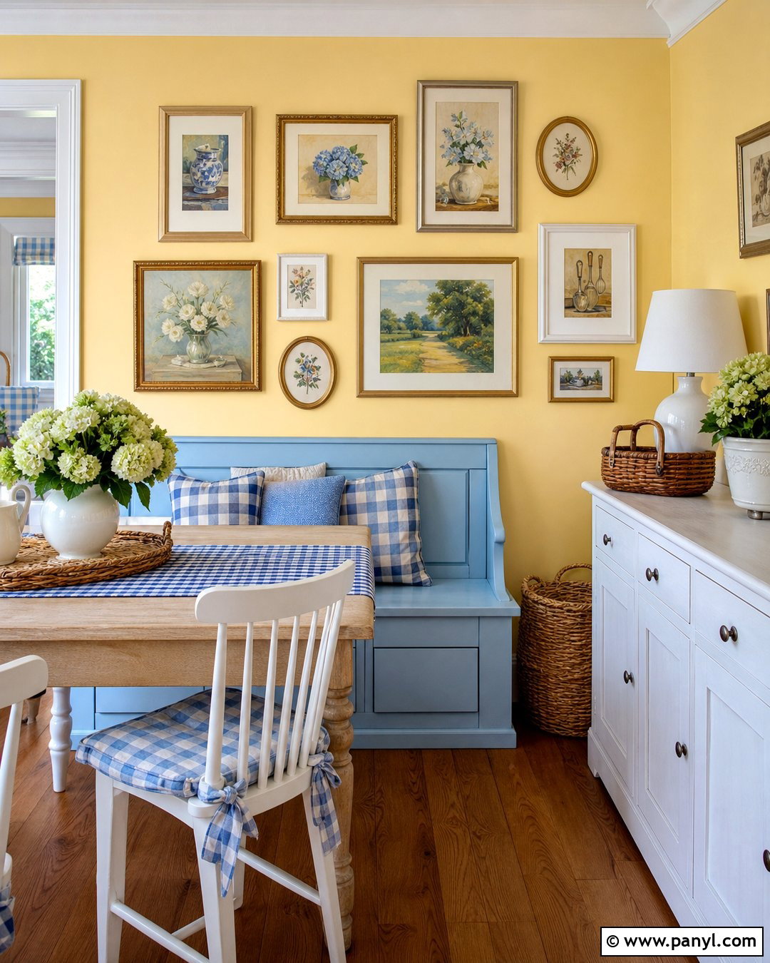 Butter Yellow Gallery Wall - 25 Gallery Wall Colors