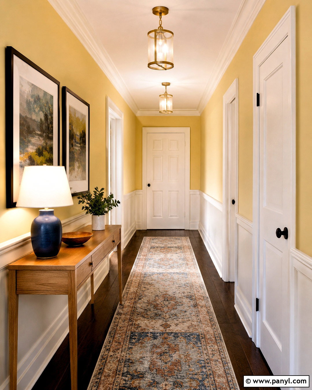 Butter Yellow Hallway Walls With White Trim - 40 butter yellow walls