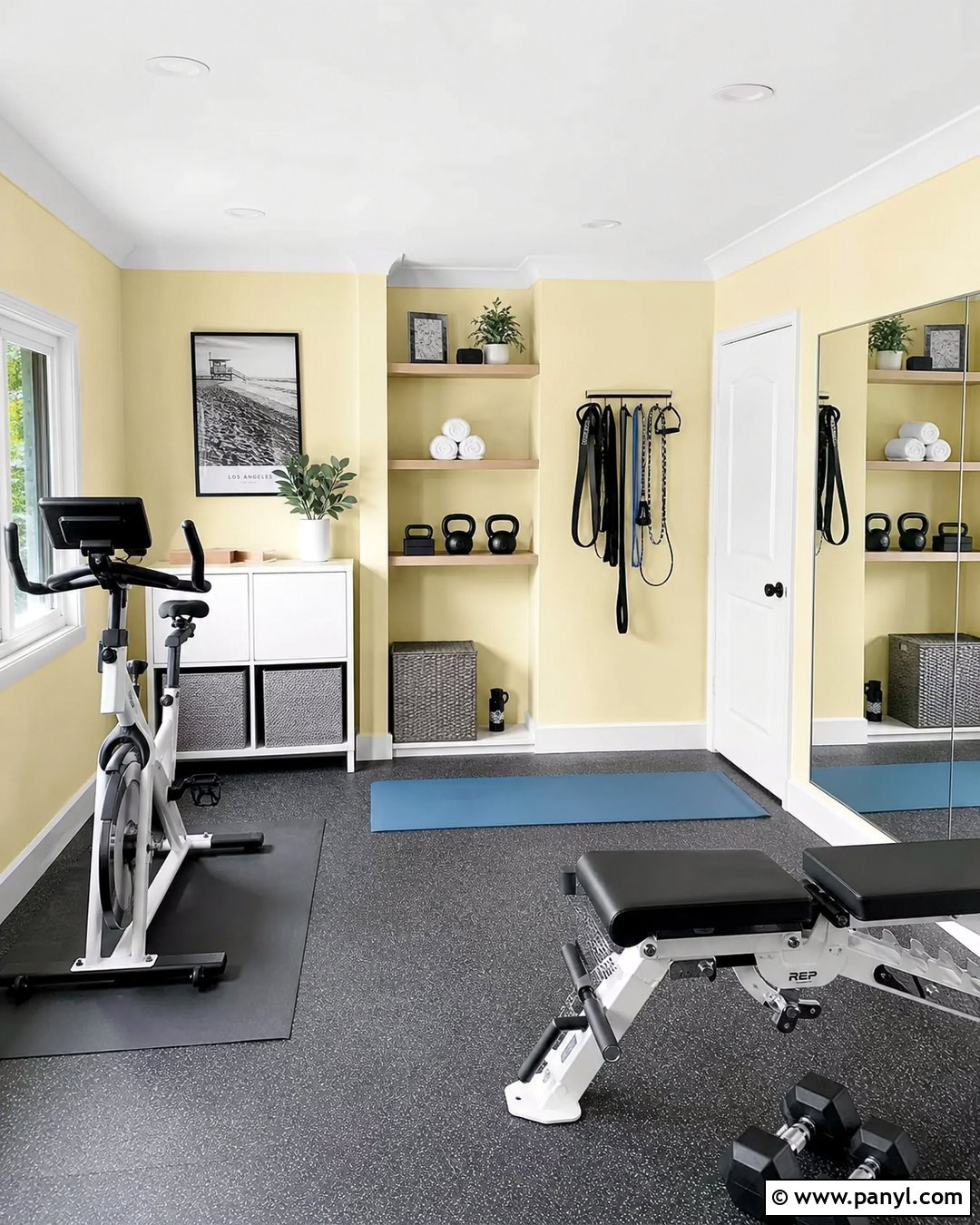 Butter Yellow Home Gym Walls - 30 Home Gym Wall Color Ideas