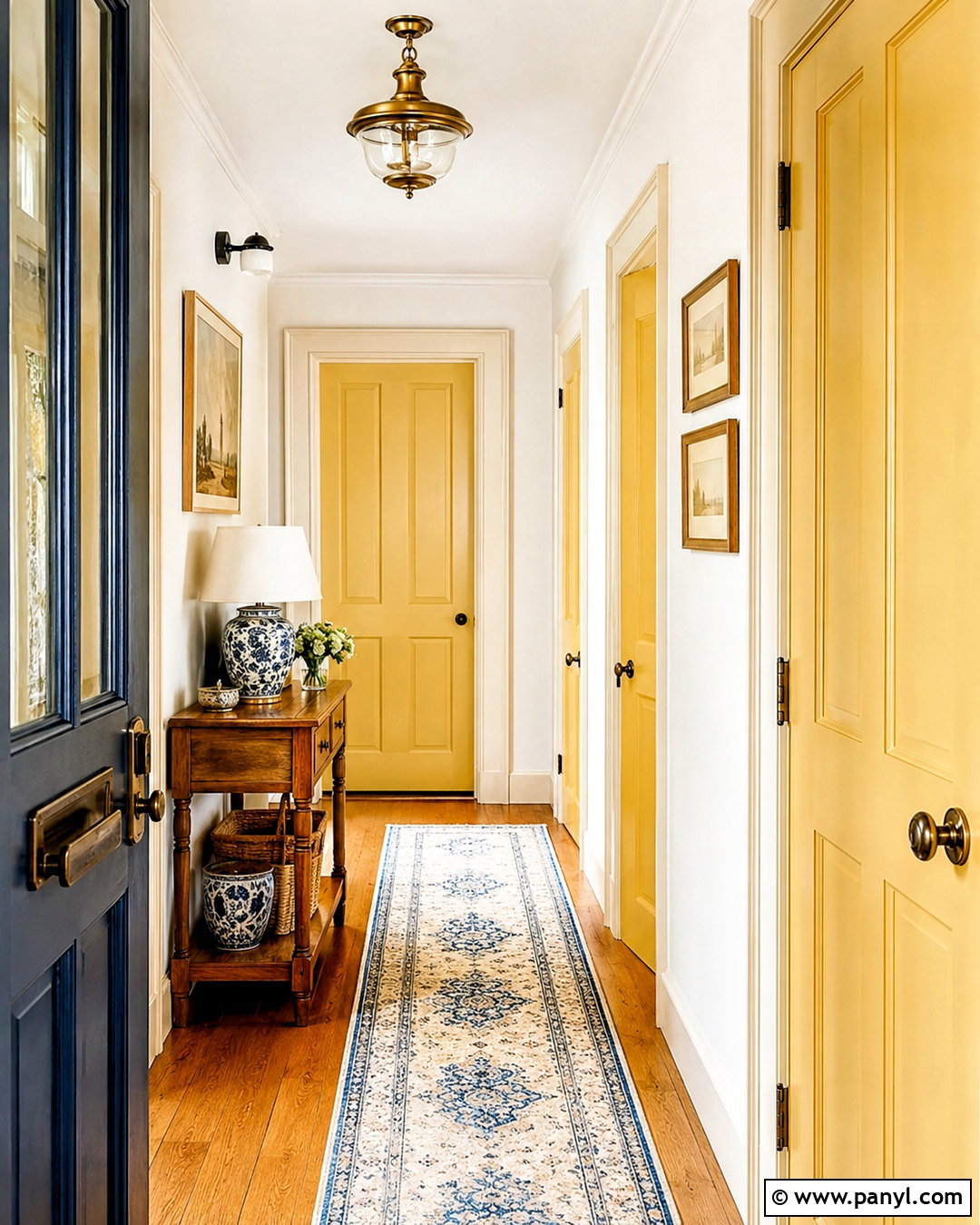 Butter Yellow Interior Doors With White Walls - 20 painted interior doors colour schemes