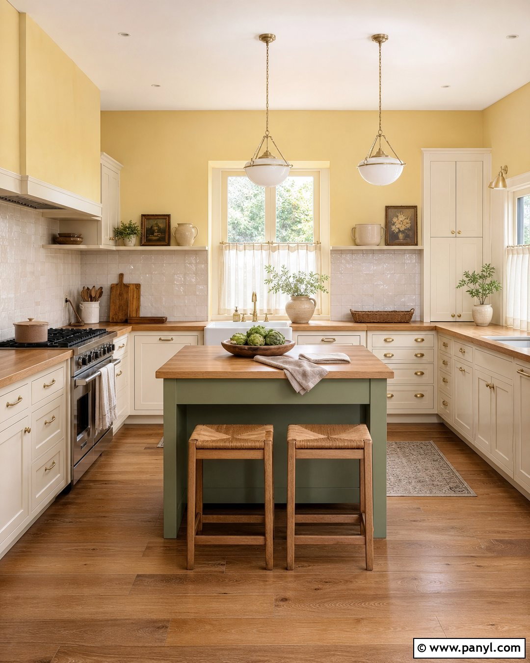 Butter Yellow Kitchen Wall Colour - 45 kitchen wall colour ideas