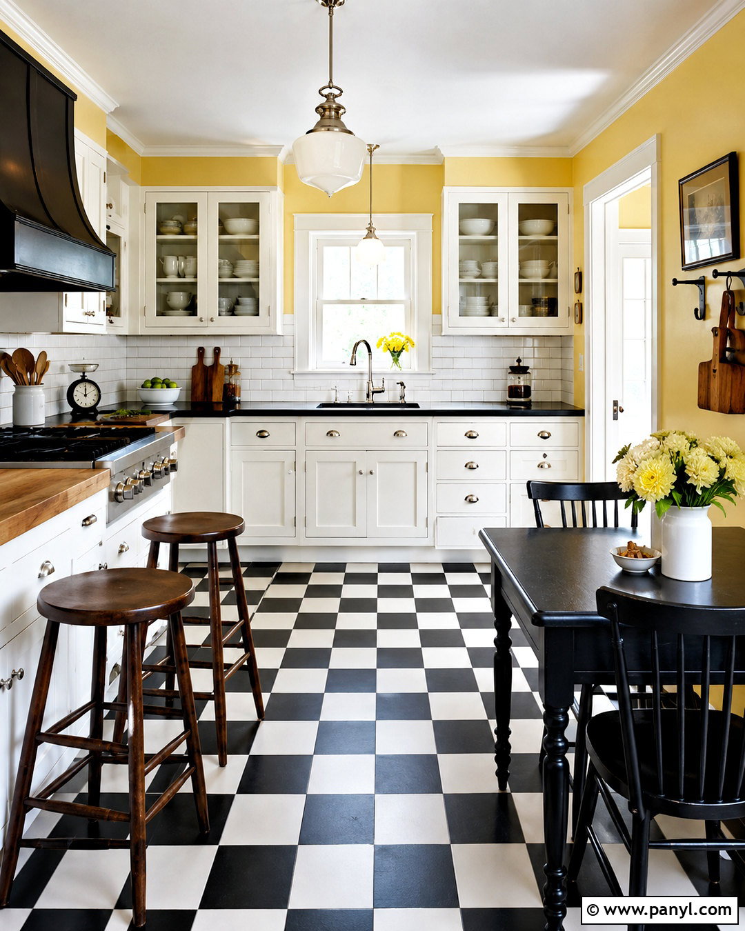 Butter Yellow Kitchen Walls - 20 Wall Color For Black And White Kitchen Ideas