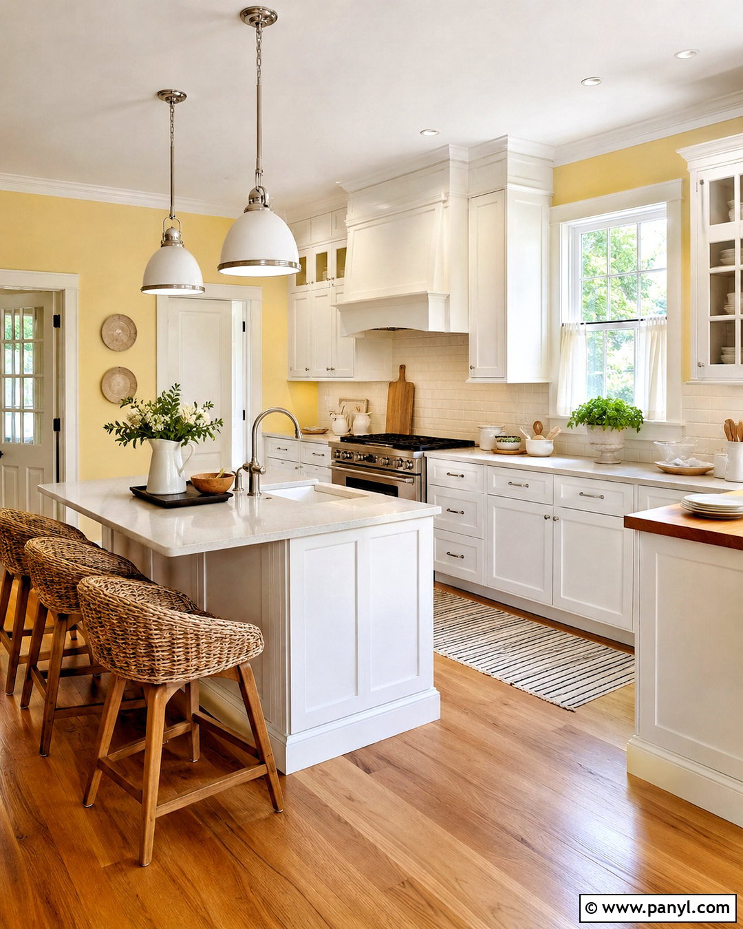 Butter Yellow Kitchen Walls - 40 Kitchen Wall Colors With White Cabinets