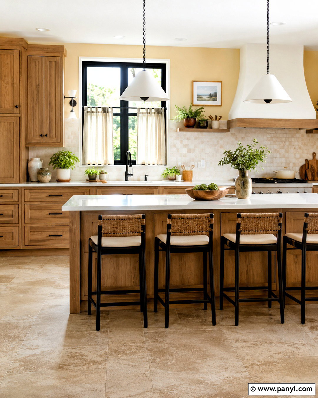 Butter Yellow Kitchen Walls With Natural Oak - 40 butter yellow walls