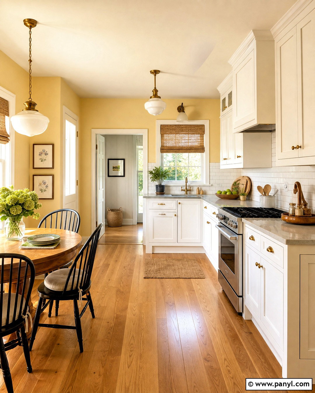 Butter Yellow Kitchen Walls With White Cabinets - 20 butter yellow kitchen ideas