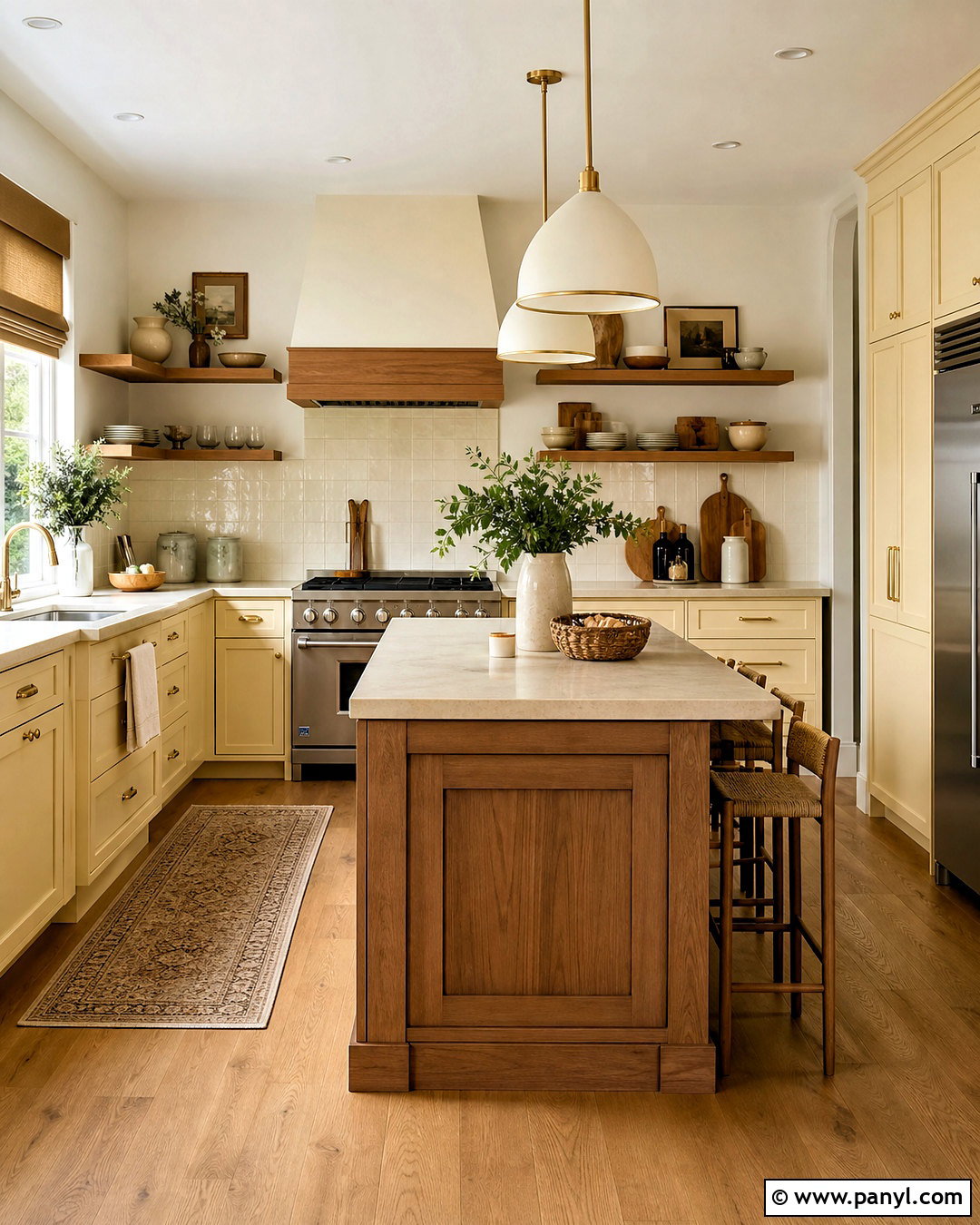 Butter Yellow Kitchen With Natural Wood - 20 butter yellow kitchen ideas