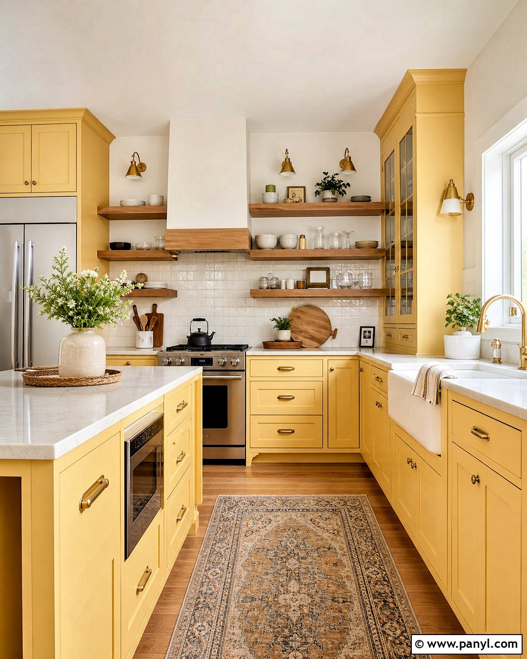 Butter Yellow Kitchen With Open Shelving - 20 butter yellow kitchen ideas
