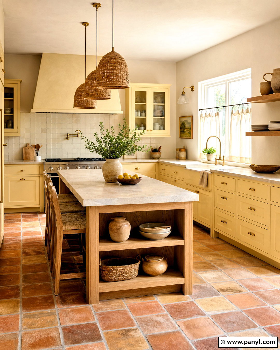 Butter Yellow Kitchen With Terracotta Tile - 20 butter yellow kitchen ideas