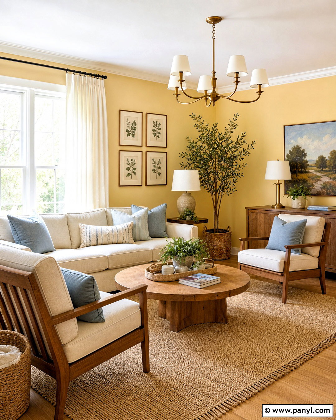 Butter Yellow Living Room - 20 yellow painted rooms
