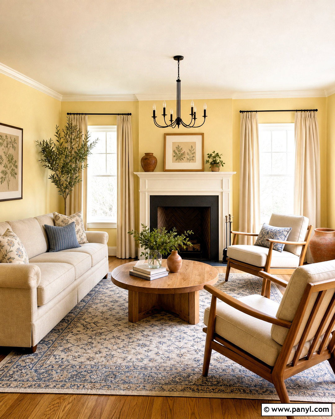 Butter Yellow Living Room - 20 yellow room ideas