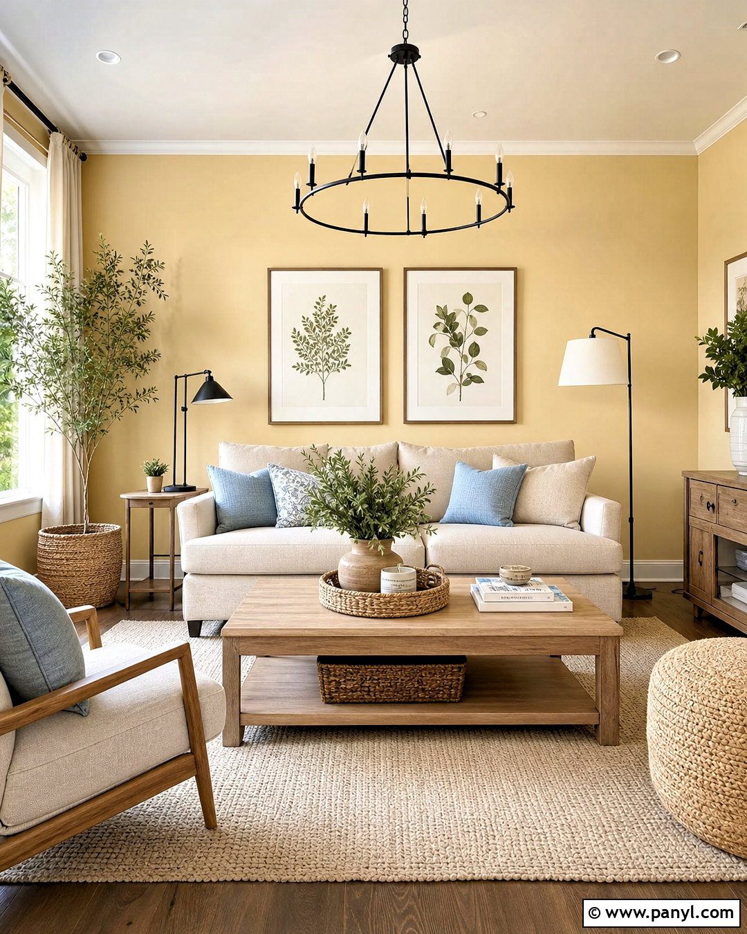Butter Yellow Living Room - 20 yellow room inspo ideas