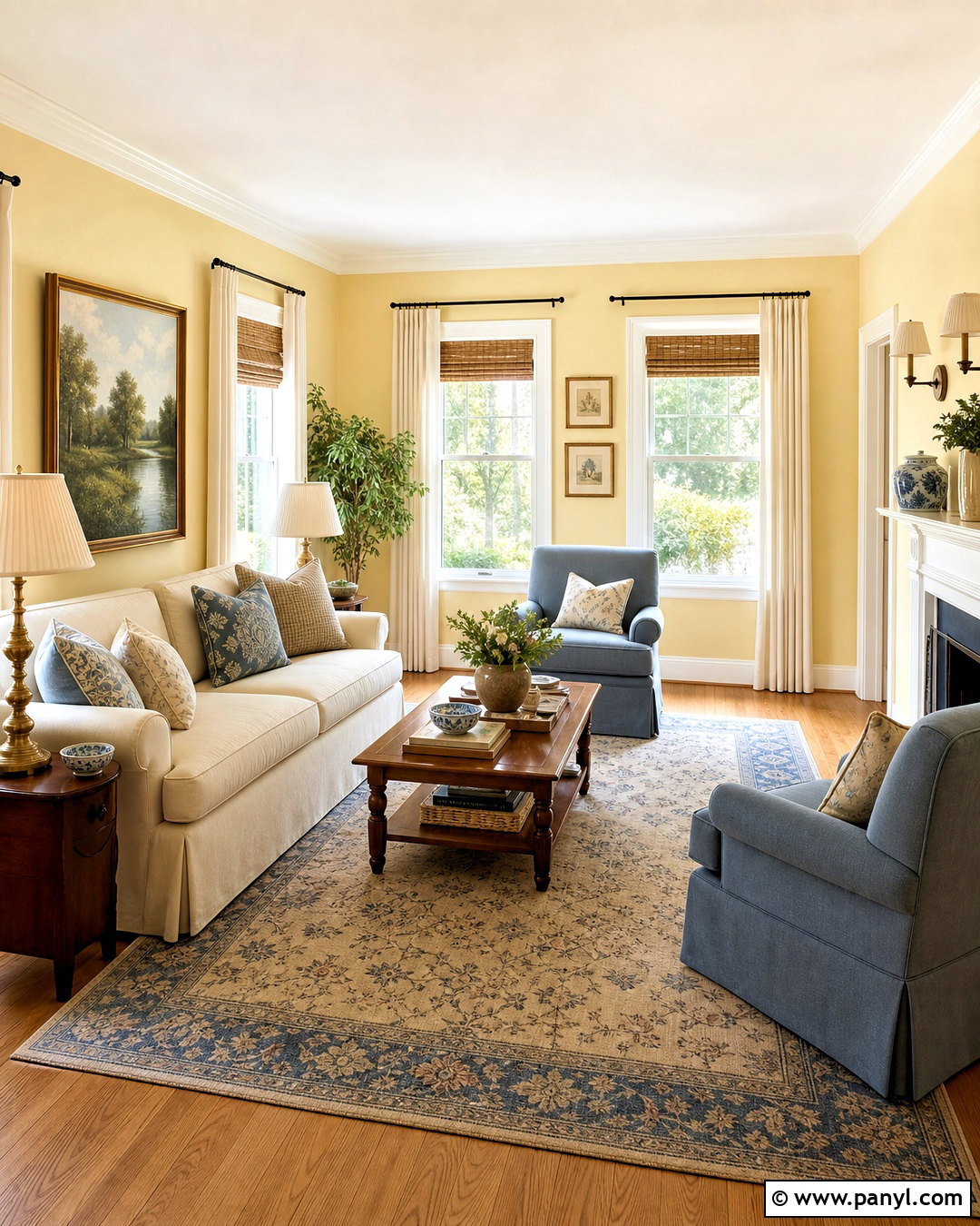 Butter Yellow Living Room Paint Color - 20 cozy living room paint colors