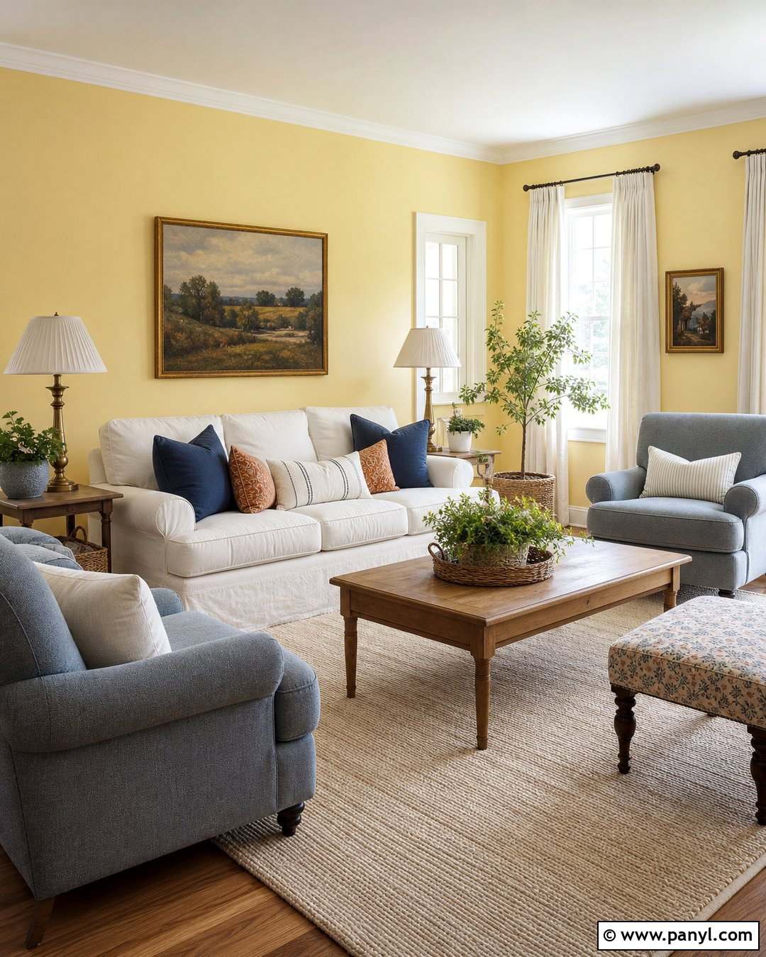 Butter Yellow Living Room Wall Color - 30 Interior Wall Colors Living Room Ideas