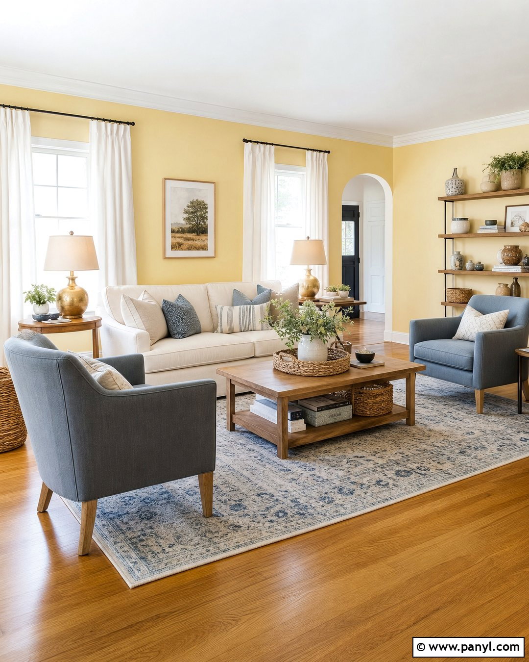 Butter Yellow Living Room Walls - 35 Best Wall Colors For Living Room Ideas